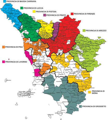Mappa dei comuni che hanno consegnato le schede informative del patrimonio edilizio pubblico