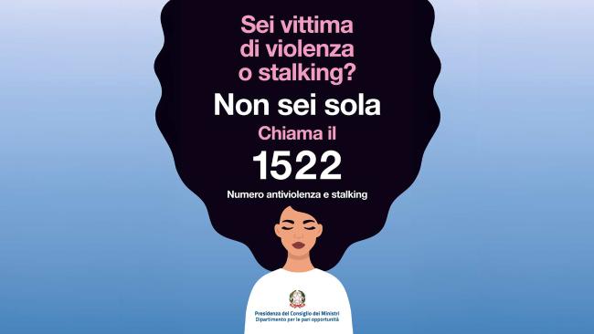 Numero antiviolenza e stalking: 1522
