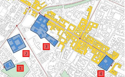 Esempio di rappresentazione informazioni dell'analisi CLE su un centro urbano