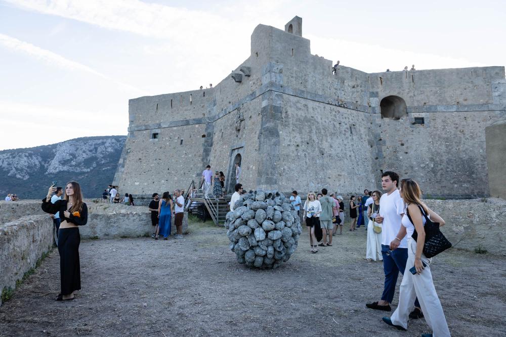 Visitatori della mostra a Forte Stella