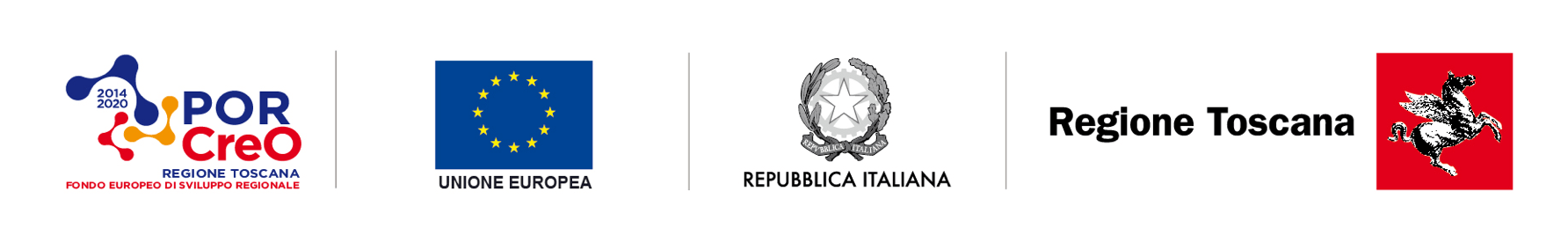 Loghi: FESR, Unione Europea, Repubblica Italiana, Regione Toscana