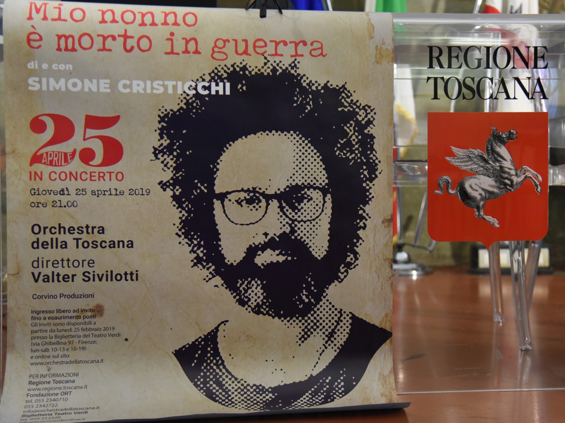 '25 aprile in concerto', Cristicchi con 'Mio nonno è morto in guerra' al Teatro Verdi a Firenze