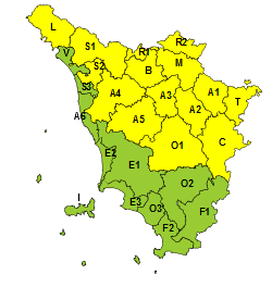 Codice giallo per temporali forti fino al 27 luglio