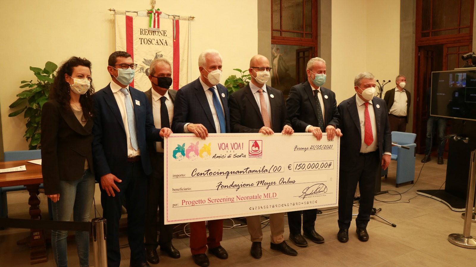 Screening neonatale per la Mld, i primi 150mila euro da Voa Voa! al Meyer