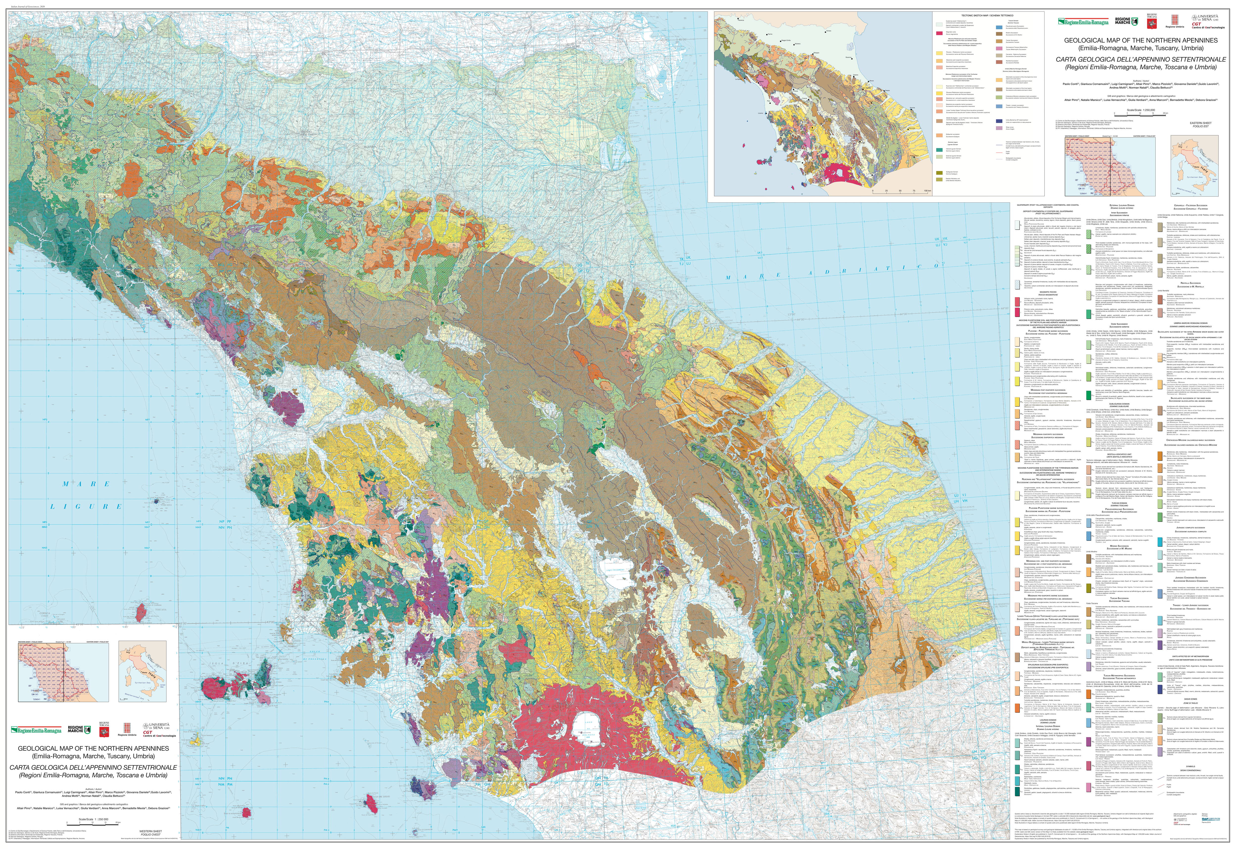 Toscana, Emilia Romagna, Marche e Umbria pubblicano prima Carta Geologica Italia Centrale