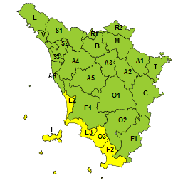 Maltempo, codice giallo per vento e mareggiate