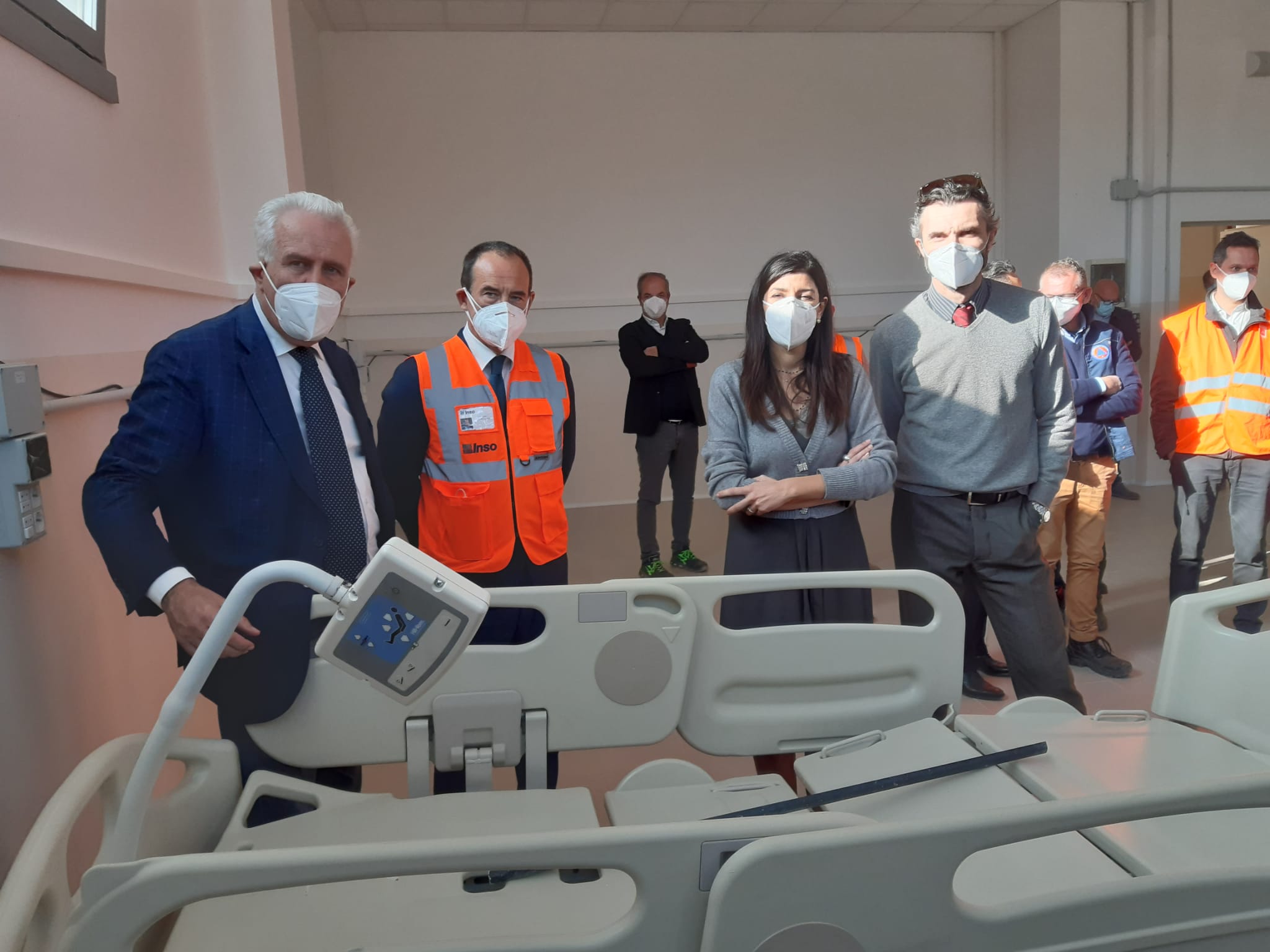 L'assessora Monni al nuovo centro Covid di Prato: “Sarà una struttura molto flessibile”