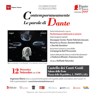 #Dante700, domenica 12 a Poppi omaggio al poeta in chiave contemporanea