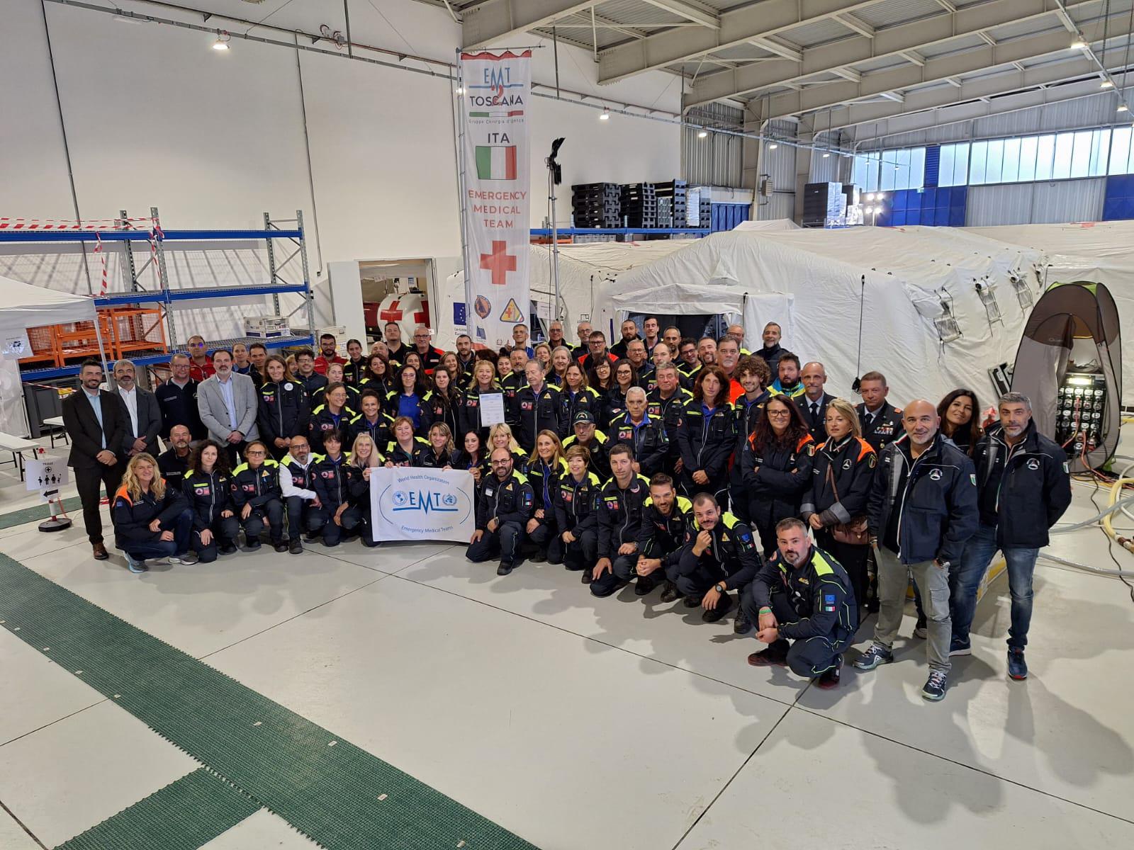 Protezione civile, all’ospedale da campo EMT2 Toscana certificazione di Oms e Commissione Ue