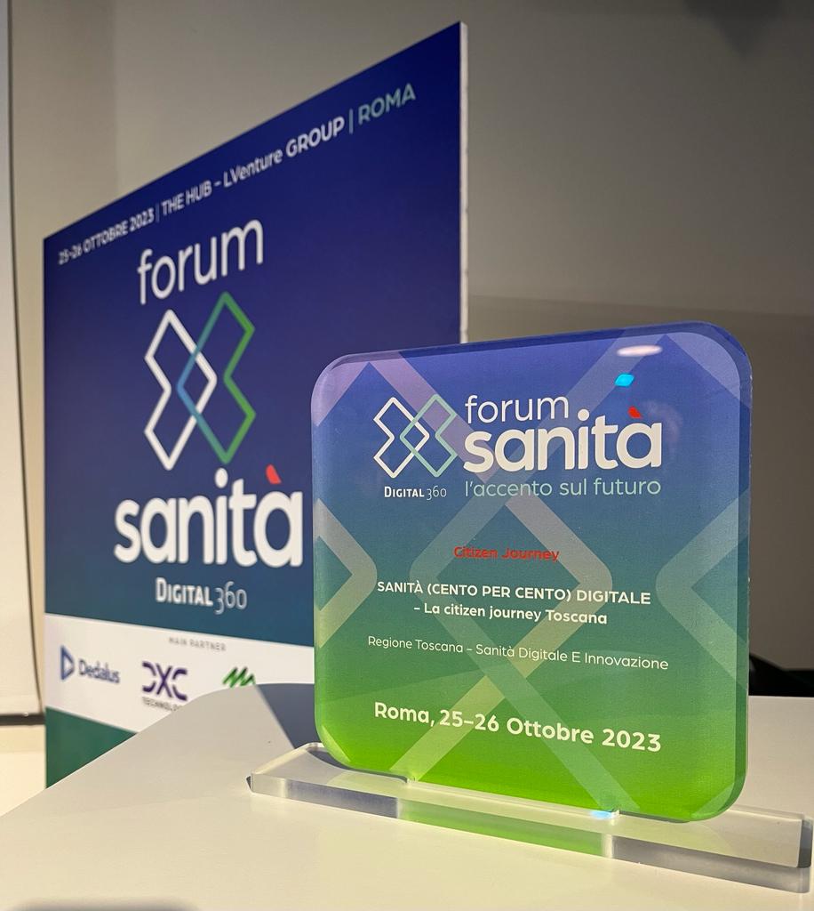 Sanità cento per cento digitale premiata a Roma al Forum Sanità 2023