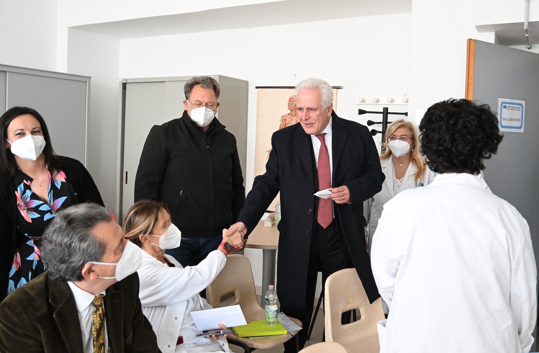 Ospedale Sant'Andrea di Massa Marittima, la visita del presidente Giani