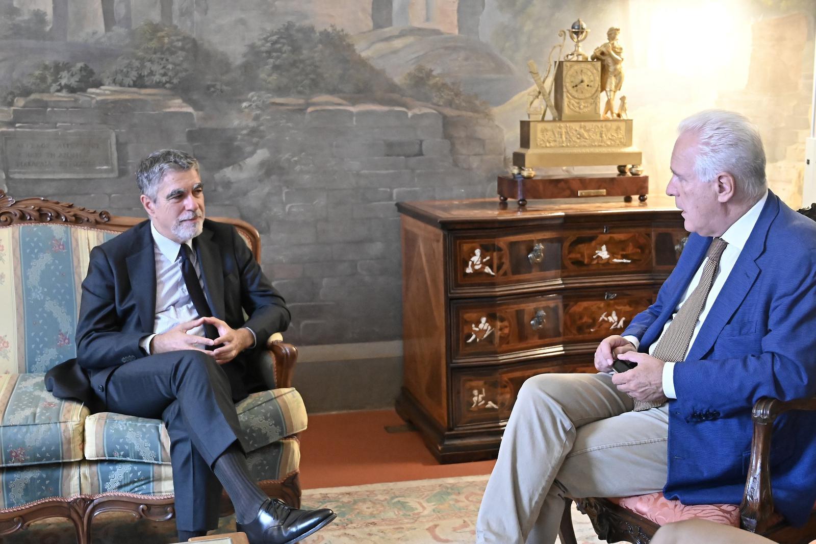Giani riceve l’ambasciatore del Portogallo Pereira