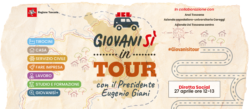 Giovanisì in tour, Giani incontra i giovani del servizio civile. Ore 12.45 conferenza stampa