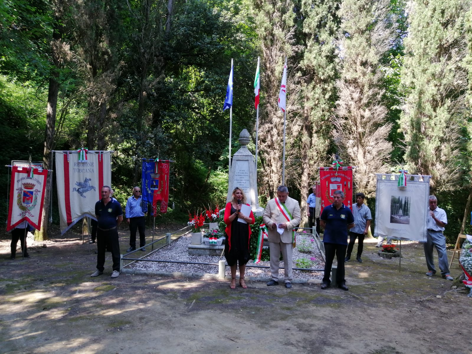 Grieco alla cerimonia per la strage di Guardistallo: 