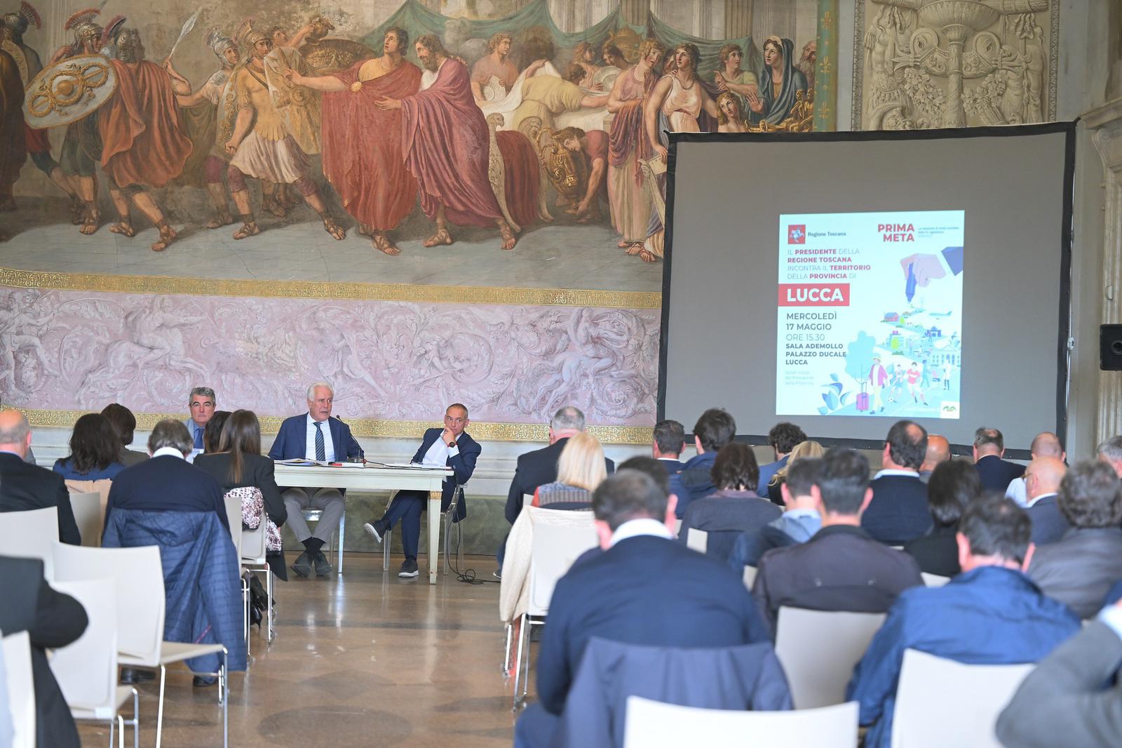 Metà mandato, Giani a Lucca: