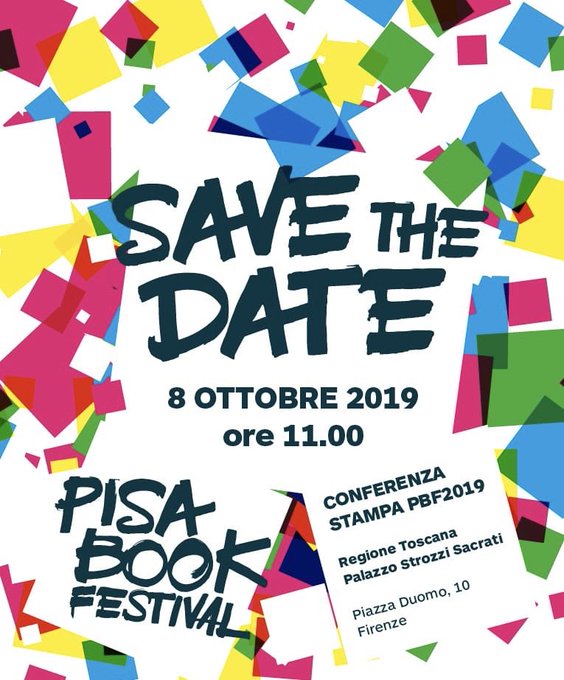 Torna il Pisa Book Festival, alle ore 11 la presentazione dell'edizione 2019