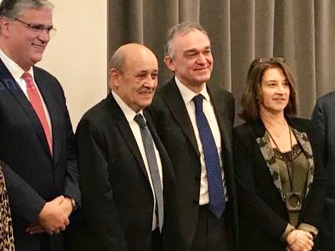 Rossi a Brest con il ministro degli esteri francese Le Drian: