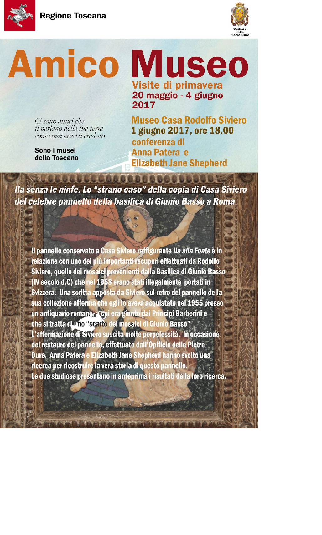 Ila senza le ninfe, conferenza a Casa Siviero