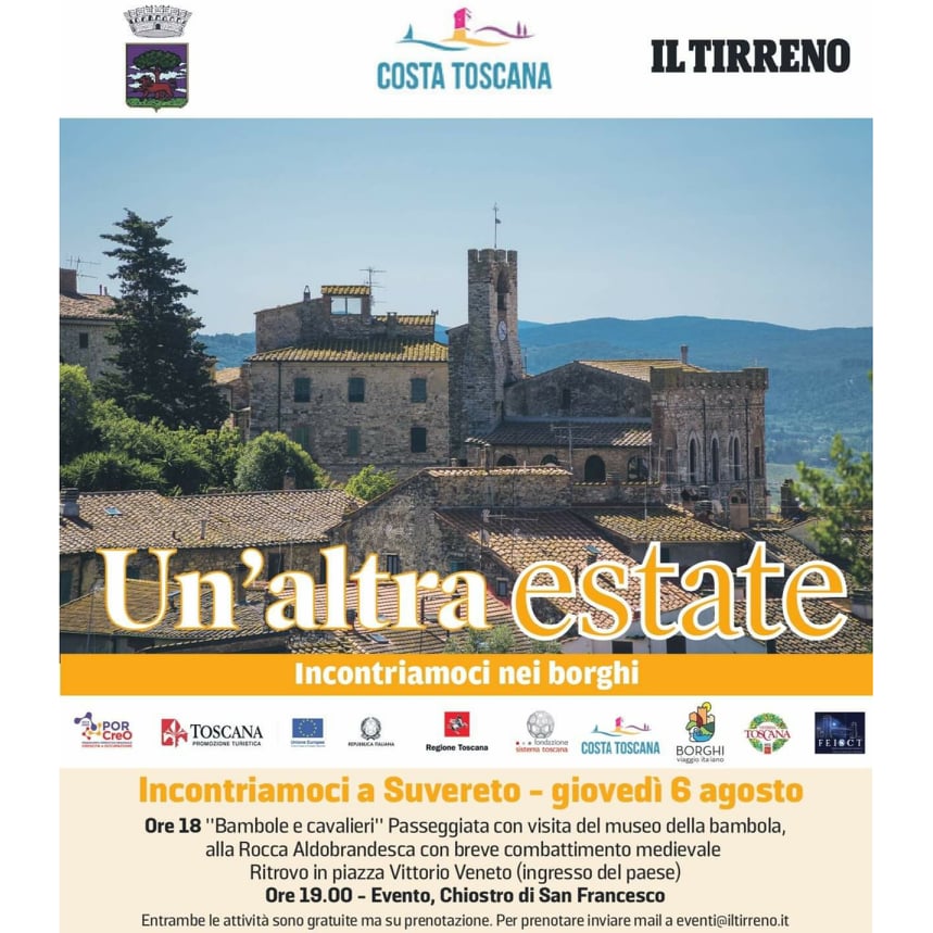 ‘Un’altra estate’ 2020, il tour dei borghi arriva a Suvereto