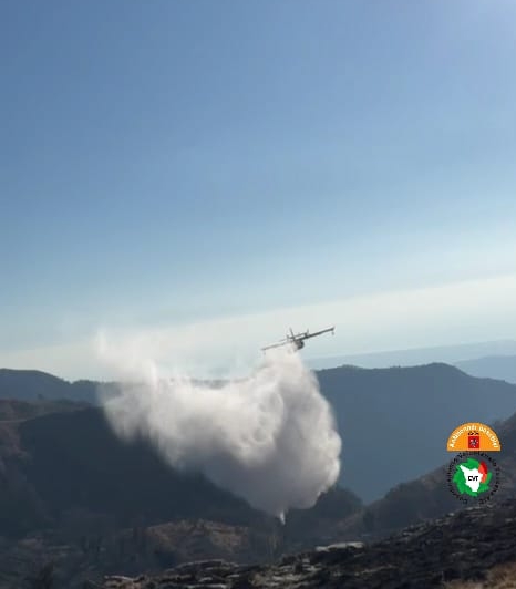 Sotto controllo l'incendio sul Monte Matanna