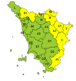 Nella notte tra 5 e 6 gennaio codice giallo per rischio ghiaccio nei fondovalle interni
