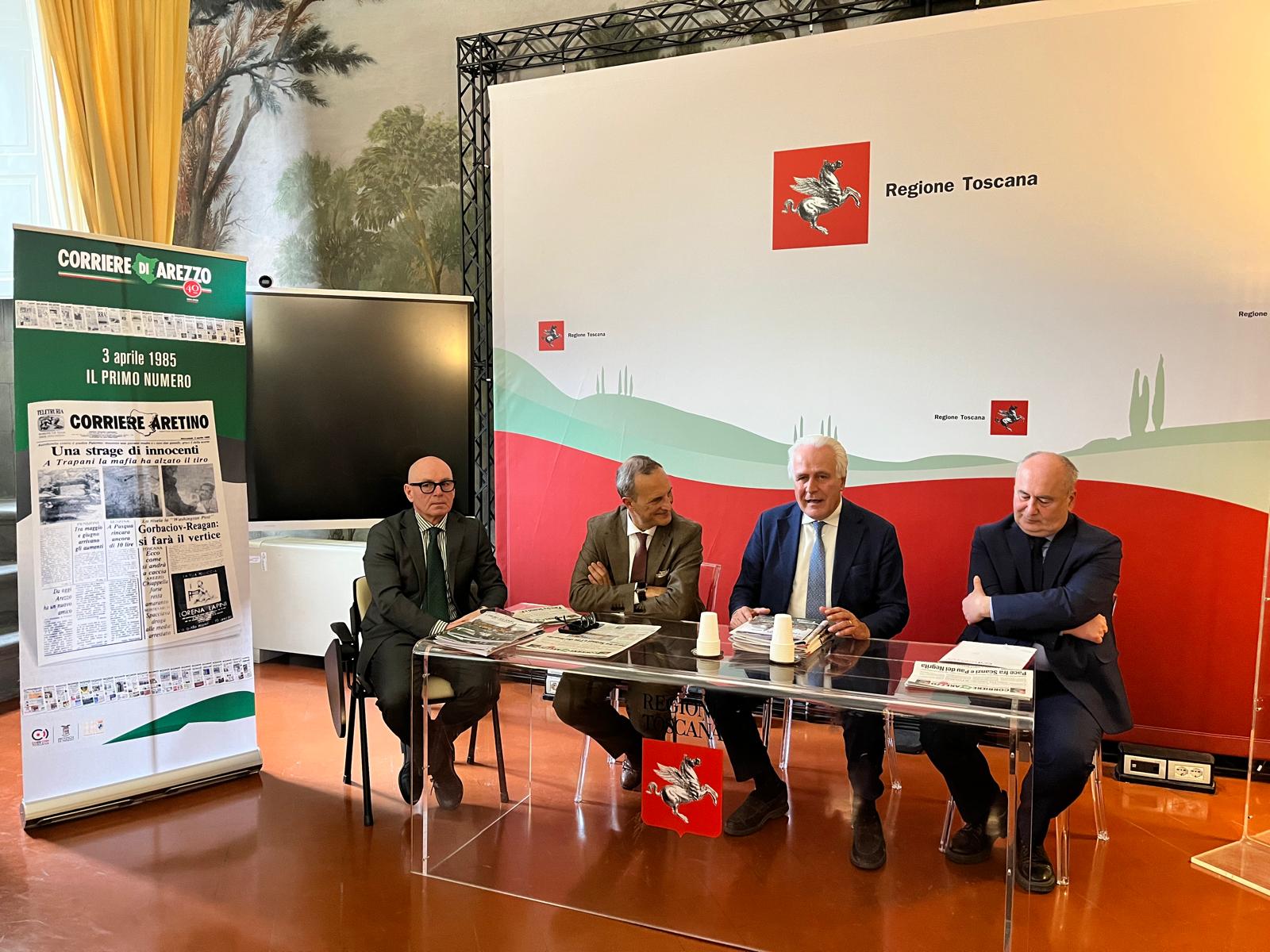 I 40 anni del Corriere di Arezzo. Giani: “Fondamentale il ruolo dell’informazione locale”