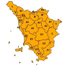 In arrivo piogge forti e temporali, codice arancione su tutta la Toscana