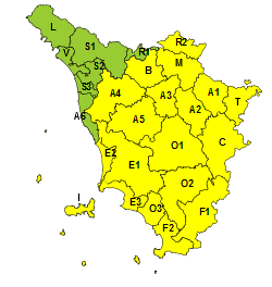 Temporali e rischio idrogeologico, codice giallo esteso fino a mezzanotte di oggi, giovedì
