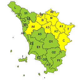 Neve e vento, codice giallo su appennino tosco-emiliano e valli di Arno e Ombrone pistoiese e Valtiberina