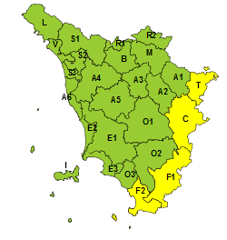 Maltempo, codice giallo per temporali forti esteso fino alle prime ore di sabato 1 ottobre