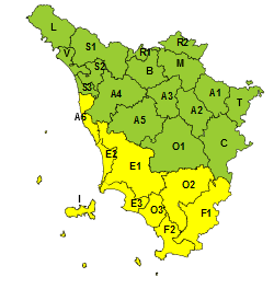 Maltempo, codice giallo per temporali sulla costa e nel grossetano
