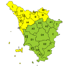 Nuova perturbazione in Toscana, codice giallo esteso a venerdì 18 aprile