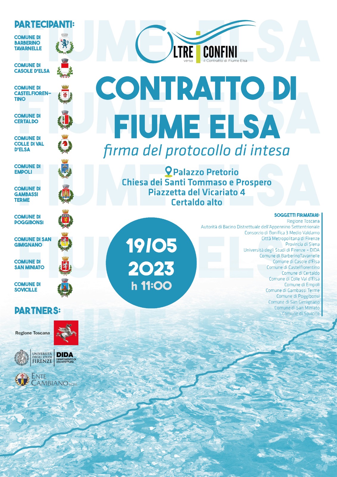 Contratto di Fiume Elsa, il 19 maggio Monni a Certaldo per firma protocollo d’intesa
