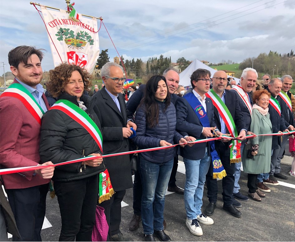 S. Vincenzo a Torri, Giani e Monni all’inaugurazione della variante