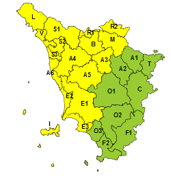  Tempo instabile in Toscana, mercoledì 16 aprile ancora codice giallo per pioggia