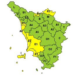 Maltempo, codice giallo per vento e mareggiate dalle 21 di venerdì alle 9 di sabato