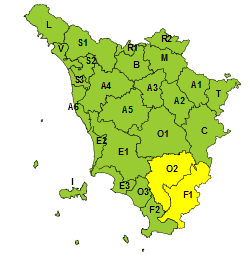 Maltempo, codice giallo per vento sui rilievi meridionali per sabato 16 dicembre