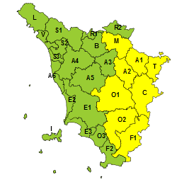 Pioggia e temporali forti, martedì 22 codice giallo su Mugello e zone interne orientali