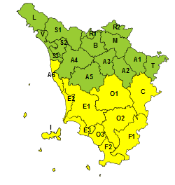 Maltempo, codice giallo per temporali forti e vento su costa e aree centro-meridionali