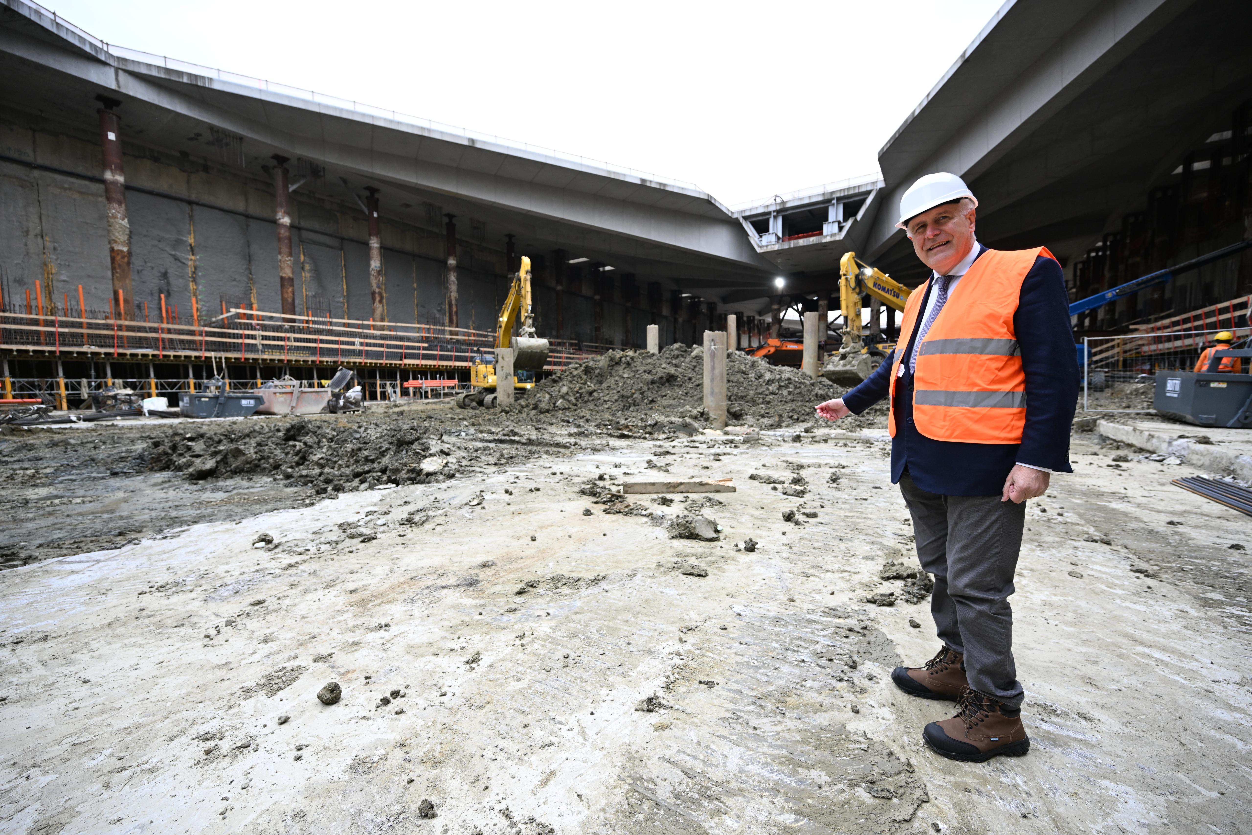 Av, sopralluogo di Giani alla nuova stazione Firenze Belfiore: “Lavori procedono bene”