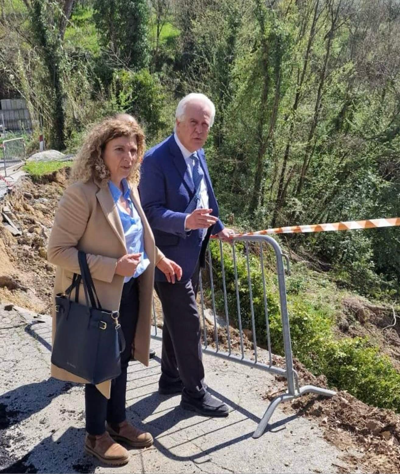Giani a Monsummano Terme per sopralluogo nelle zone colpite da frane e dissesti