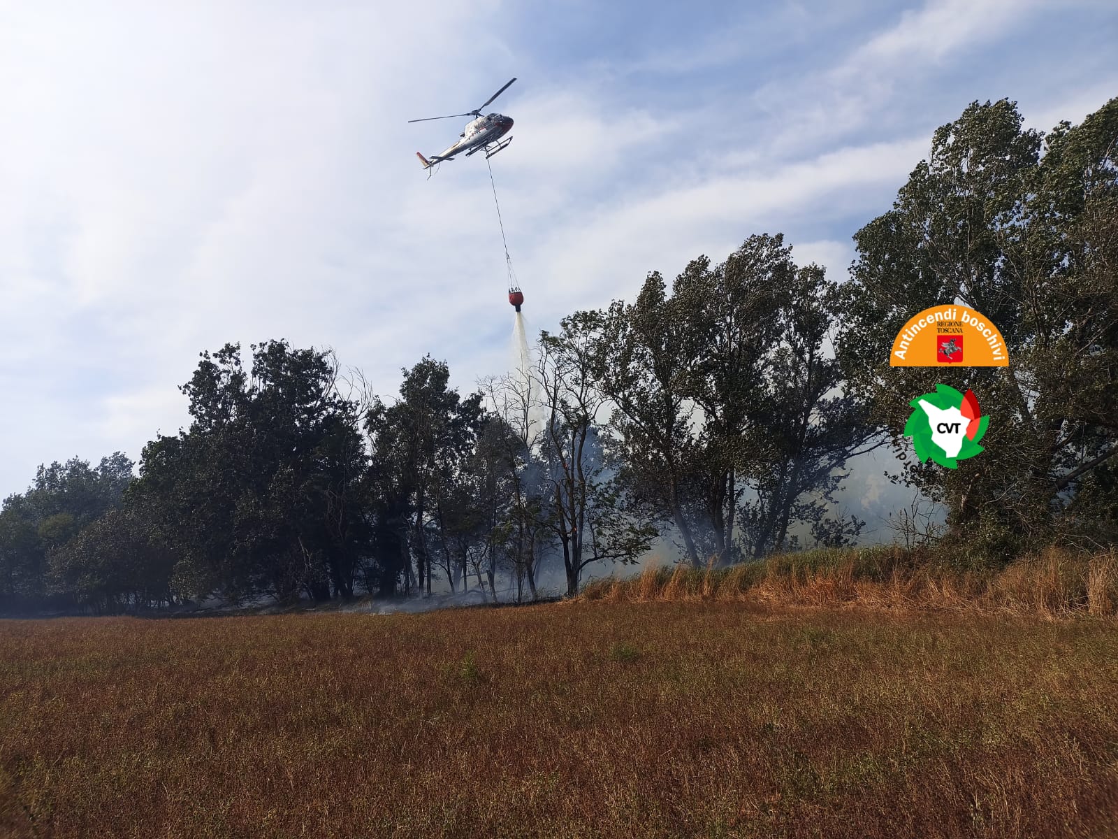 Incendio in corso a Grosseto sud, situazione in evoluzione a causa del vento