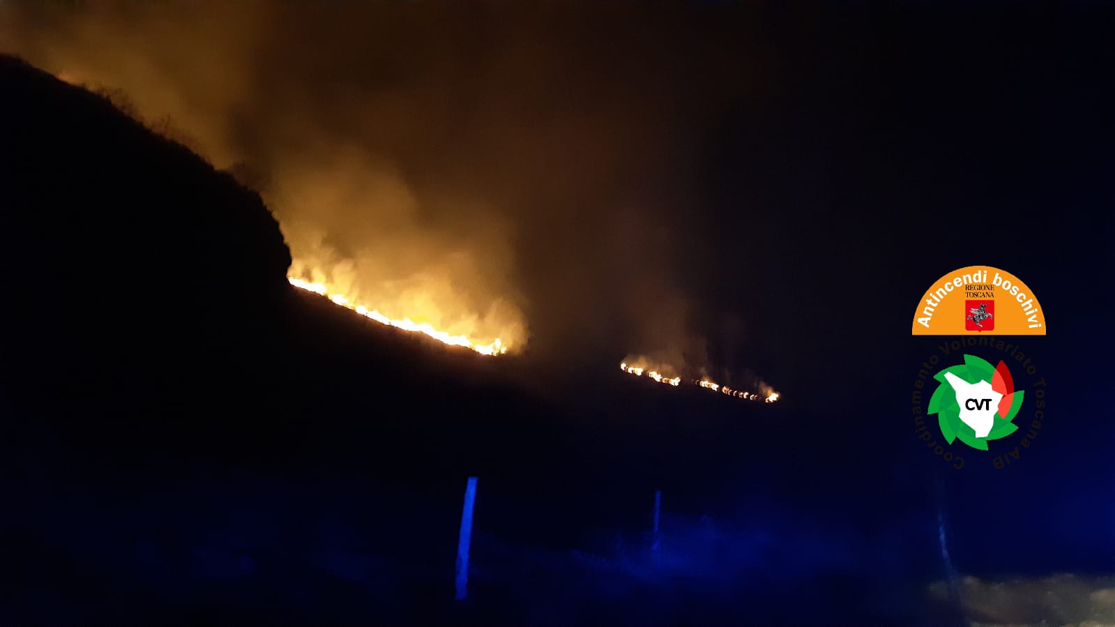 Spento l'incendio sul monte Civolaro nel comune di Zeri (MS)