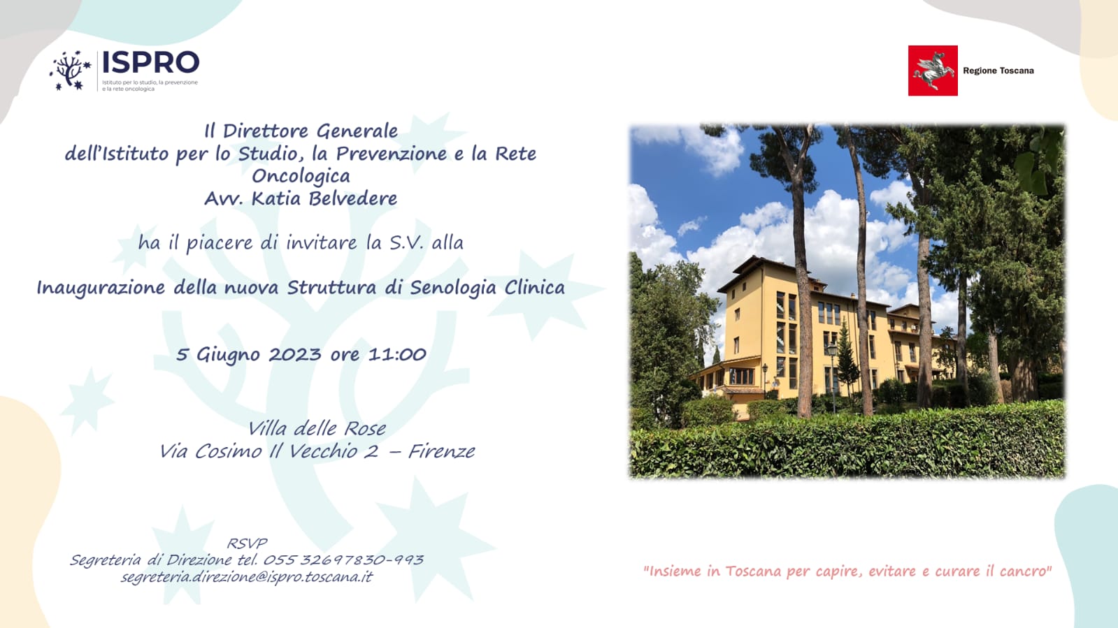 Prevenzione oncologica, Giani inaugura nuova struttura senologia clinica