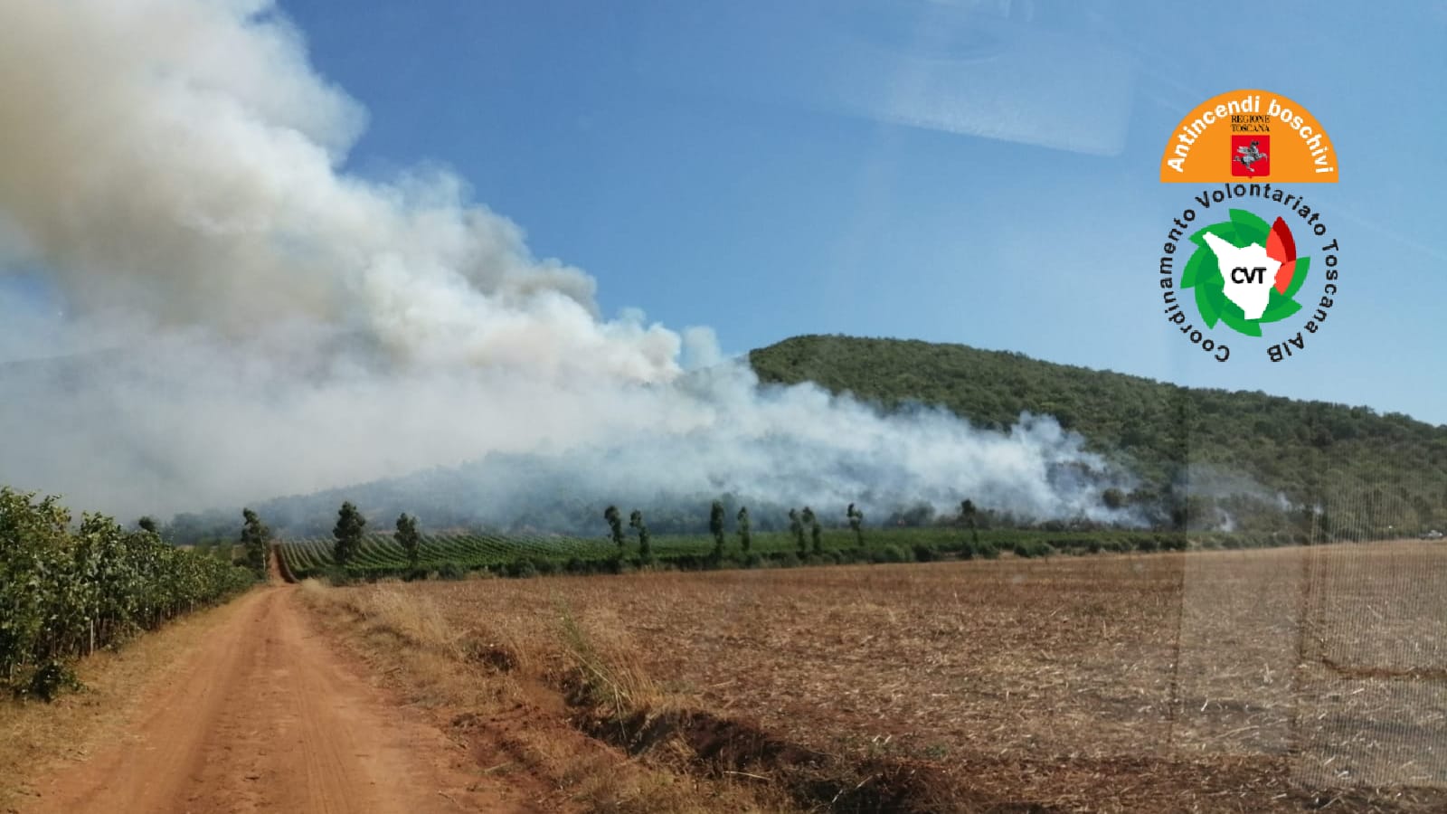 Incendio a La Parrina nel comune di Orbetello, al lavoro 2 elicotteri regionali attesi due mezzi nazionali