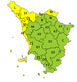 Vento, mareggiate e rischio idrogeologico, codice giallo mercoledì 1 dicembre