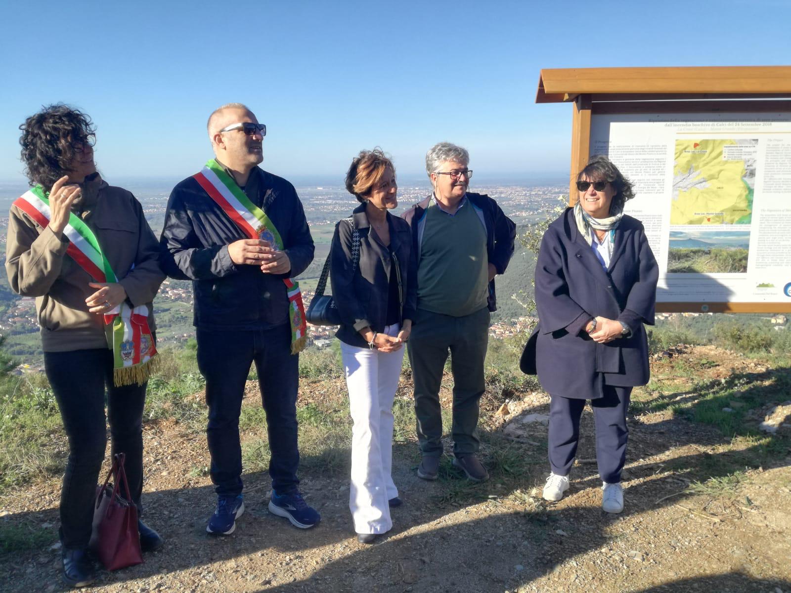 Monte Pisano, inaugurato il secondo intervento di riforestazione