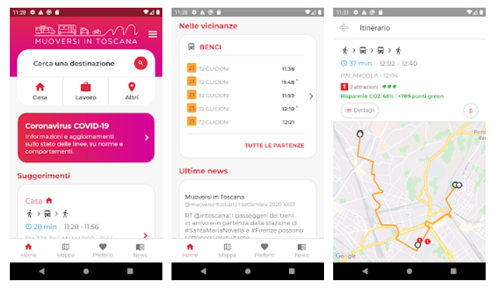 Muoversi in Toscana, disponibile la nuova App, più completa e intuitiva