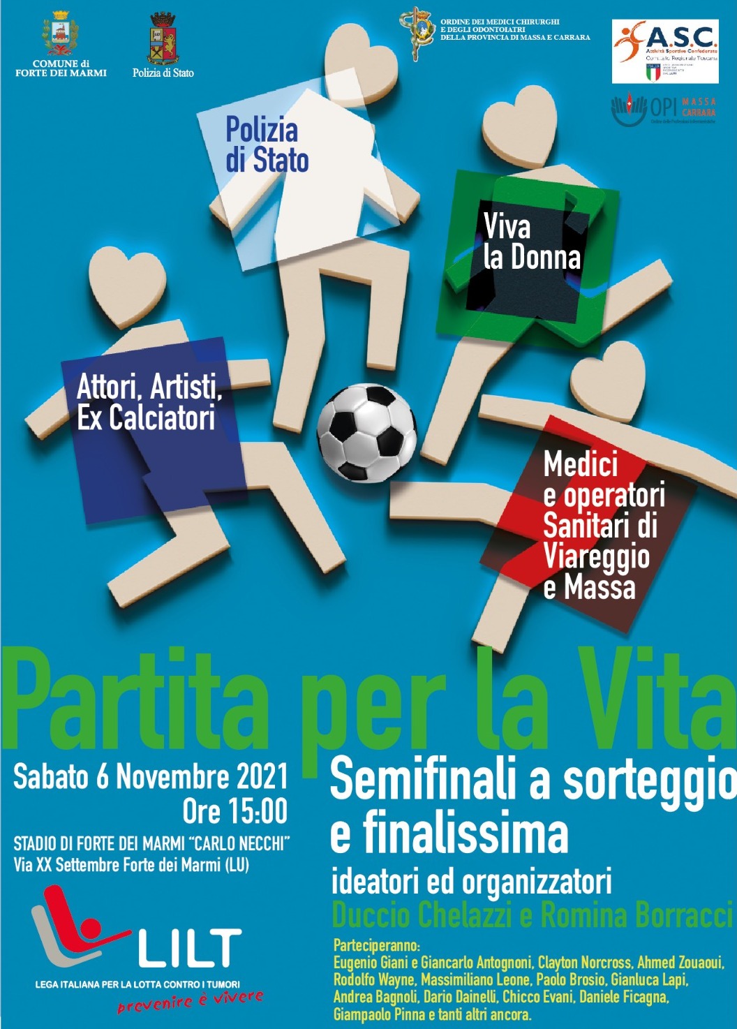 Sabato 6 novembre la “Partita per la vita” della Lilt, il saluto del presidente Giani