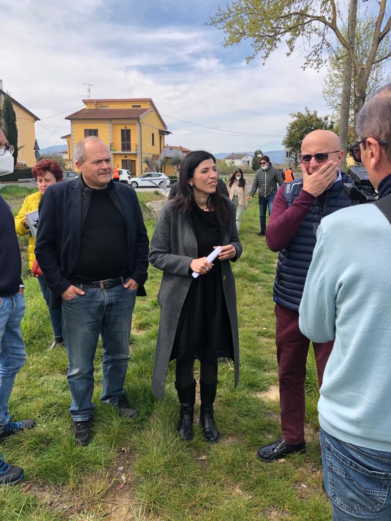 Difesa idraulica, 10 milioni per il territorio di Quarrata. Sopralluogo dell'assessora Monni